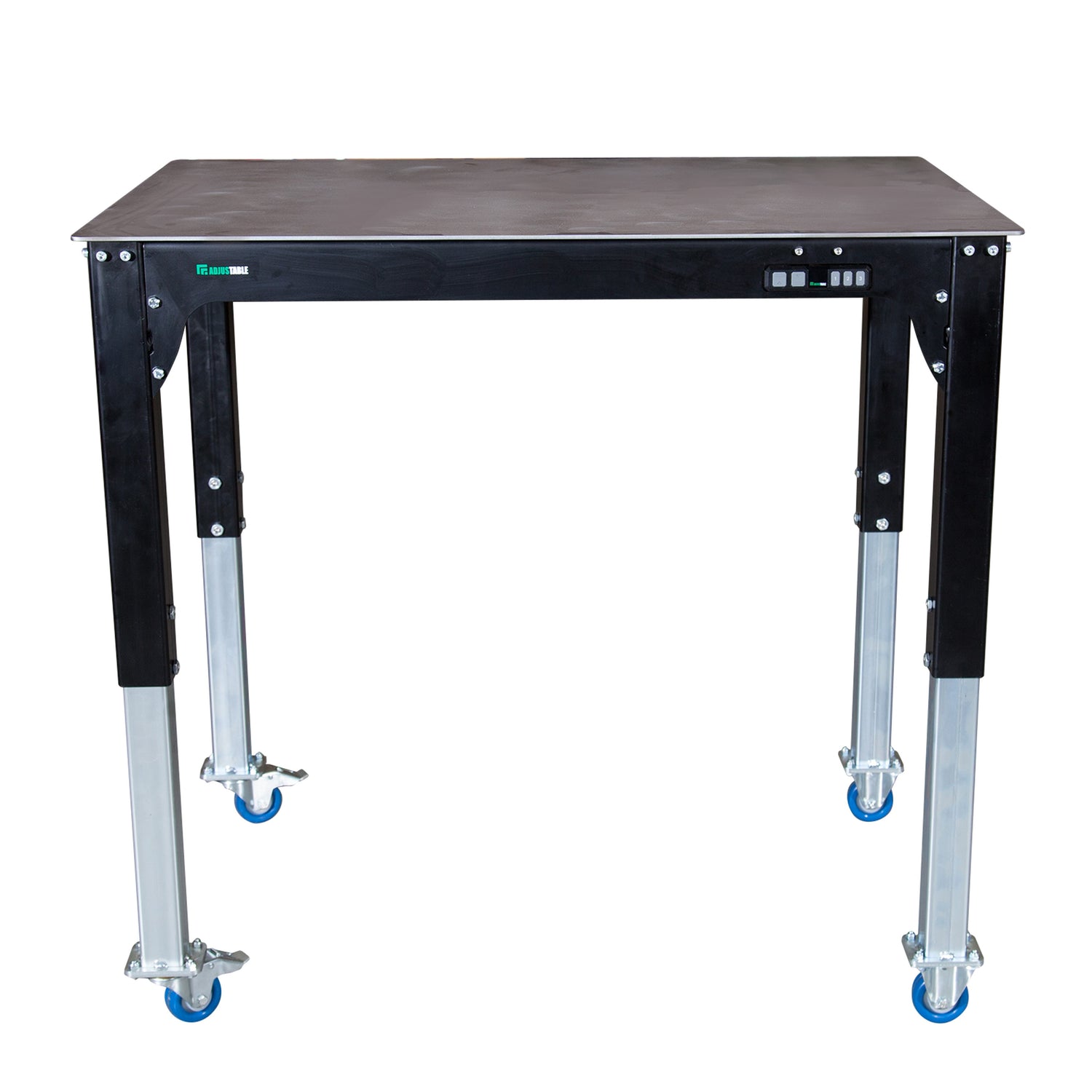 Justerbar hæve sænke arbejdsbord og svejsebord til værksted på hjul