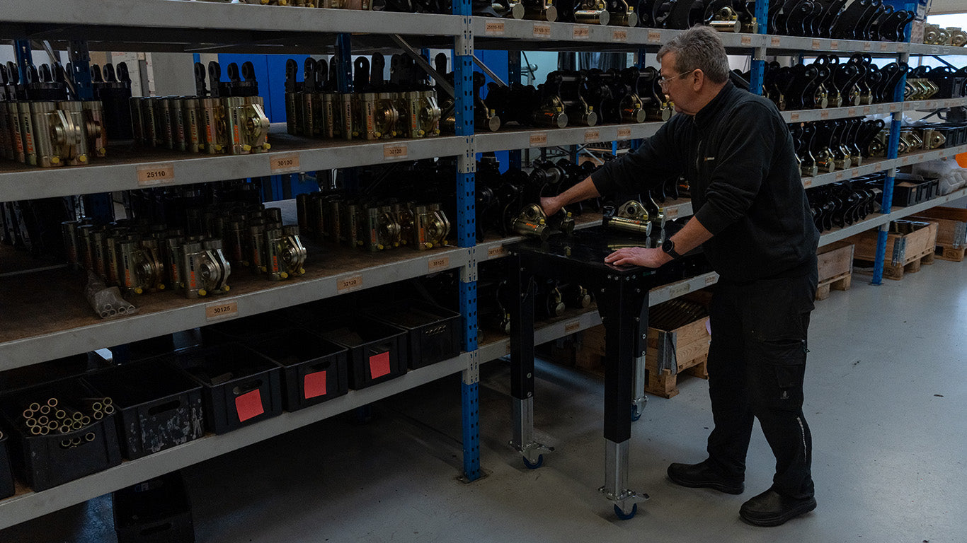 Arbejdeborde på hjul, som også kan anvendes som pakkebord eller rullebord